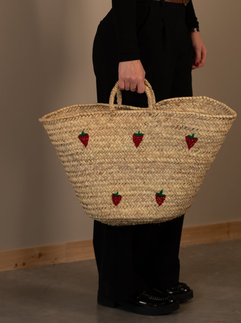 Cesta de fresas bordada Rojo - Kiabi
