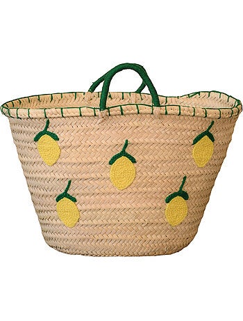 Cesta de limones bordada