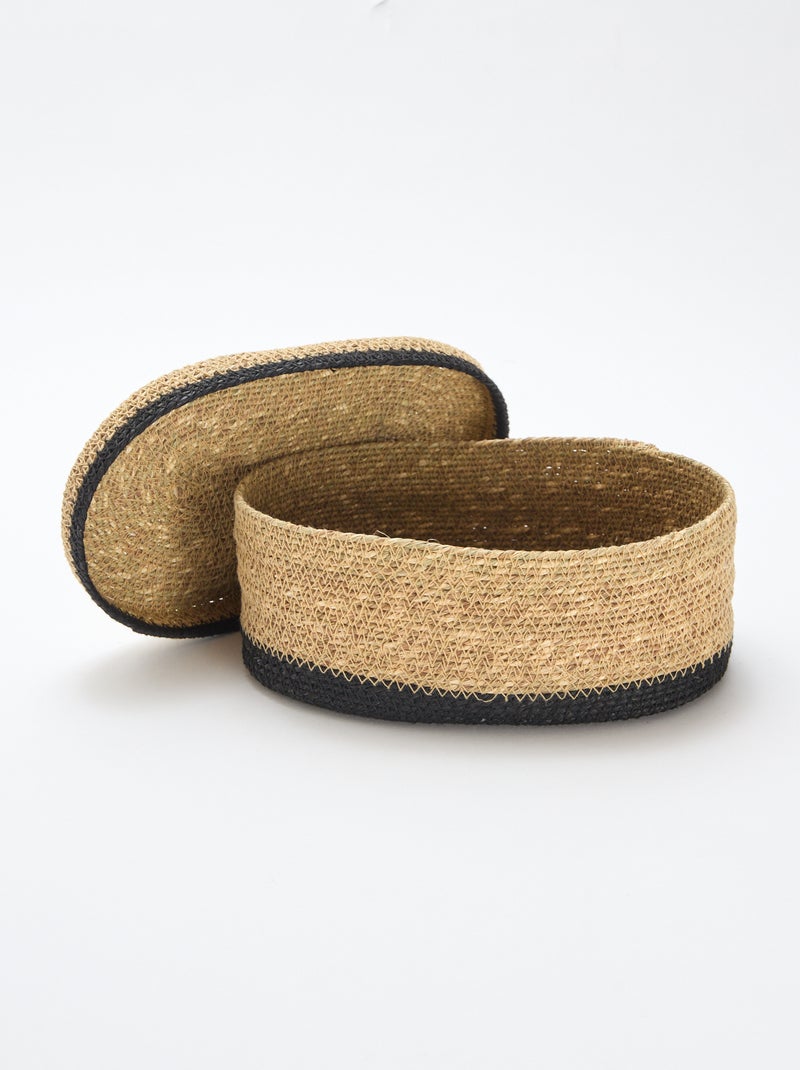Cesta de mimbre Negro - Kiabi