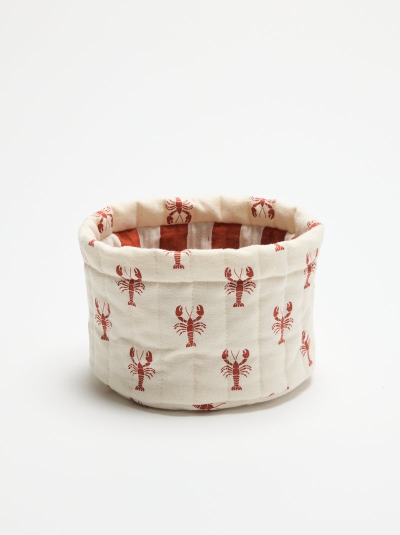 Cesta de tela Beige - Kiabi