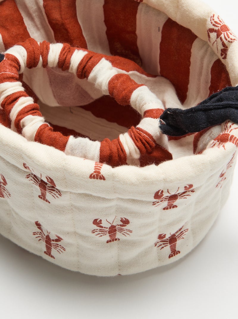 Cesta de tela Beige - Kiabi