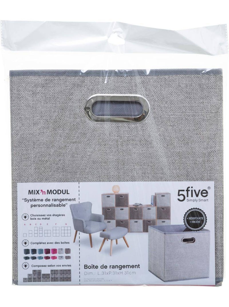 Cesta de tela mix n modul 31x31cm beige jaspeado Beige - Kiabi