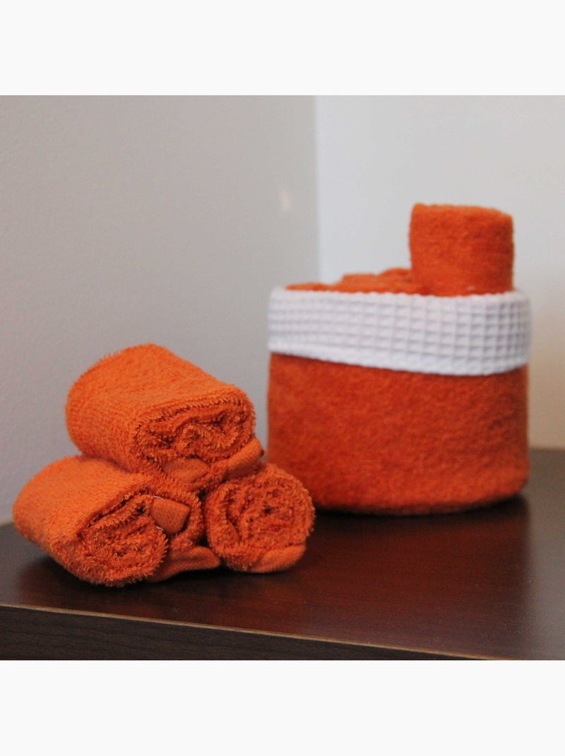 Cesta invitados con toallas Naranja - Kiabi