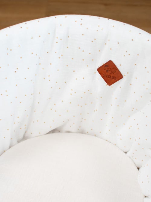 Cesta para bebé con colchón, funda y funda ajustable, puntos dorados | SEVIRA KIDS - Kiabi