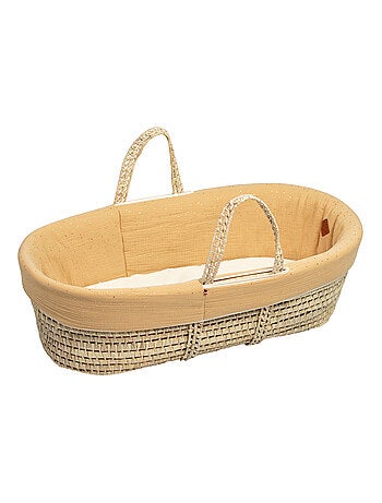 Cesta para bebé con colchón, funda y funda ajustable, puntos dorados | SEVIRA KIDS