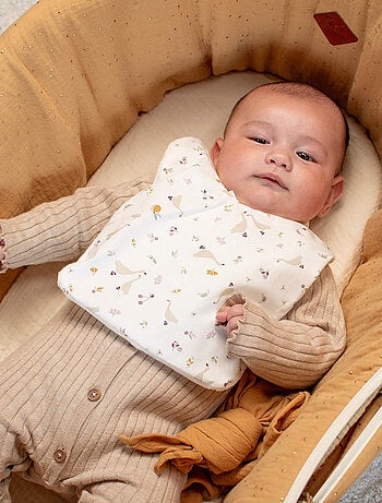 Cesta para bebé con colchón, funda y funda ajustable, puntos dorados | SEVIRA KIDS