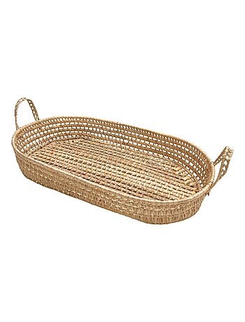 Cesta para cambiar bebé de mimbre ovalada