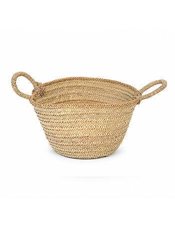 Cesta para troncos con borde de yute xl