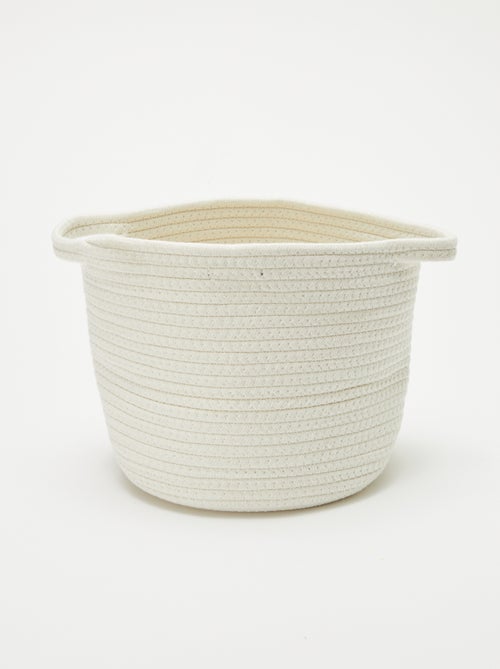 Cesta redonda de esparto 'Arcoíris' - Kiabi