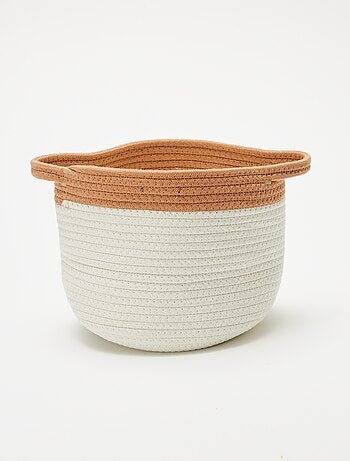 Cesta redonda de esparto 'Arcoíris'