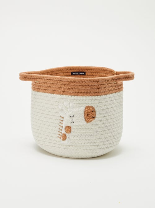 Cesta redonda de esparto 'Jirafa' - Kiabi