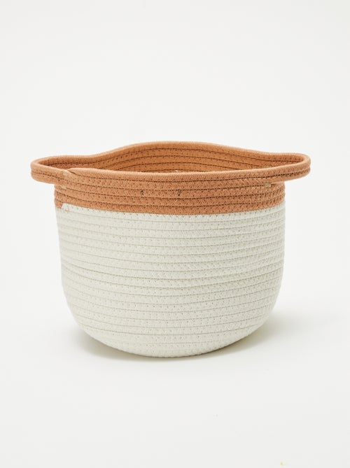 Cesta redonda de esparto 'Jirafa' - Kiabi