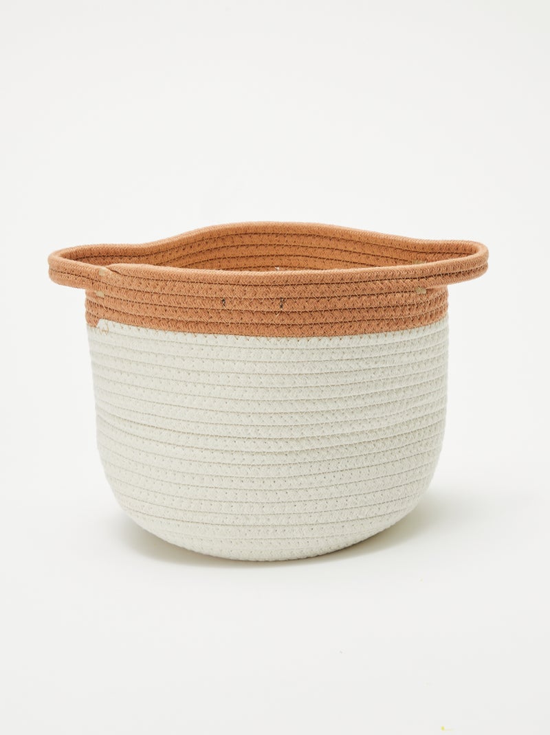 Cesta redonda de esparto 'Jirafa' Verde - Kiabi