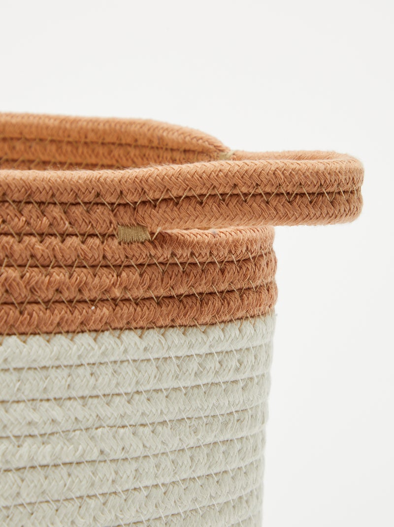 Cesta redonda de esparto 'Jirafa' Verde - Kiabi