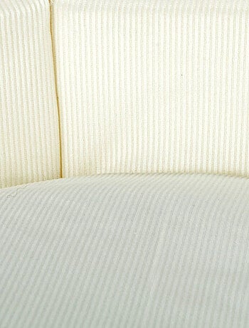 Cesta redonda de terciopelo de canalé para perro y gato