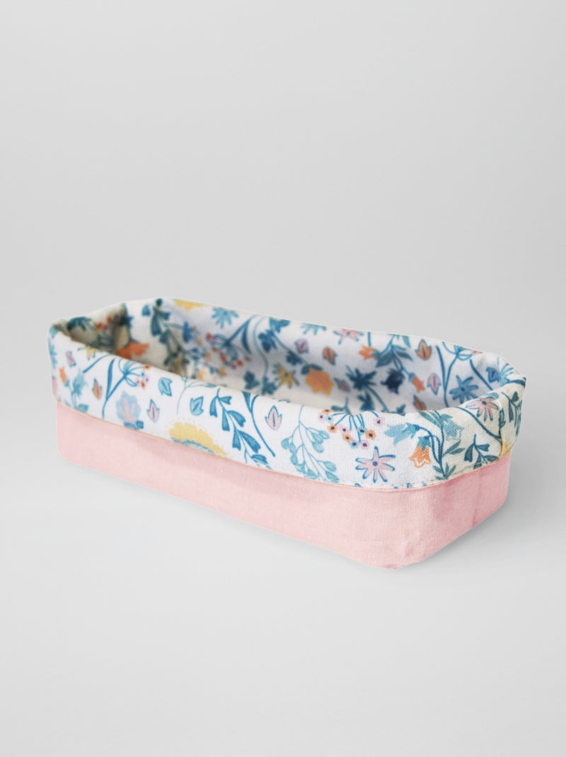 Cesta reversible de tela BEIGE - Kiabi