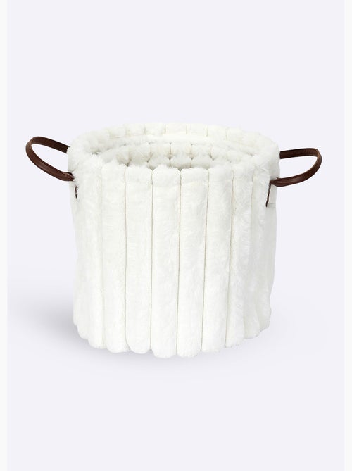 Cestas de almacenaje redondas, efecto piel - AFIBEL - Kiabi