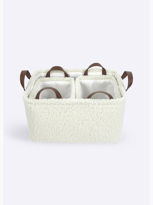 Cestas de almacenamiento de tejido de bucle con asas - AFIBEL - Kiabi