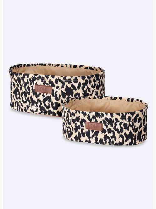 Cestas de almacenamiento de tela con estampado de leopardo - AFIBEL - Kiabi