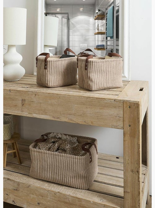 Cestas de almacenamiento de terciopelo con asas - AFIBEL - Kiabi