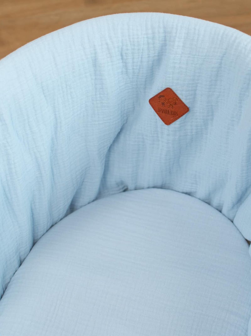 Cestillo para bebé con colchón, funda y sábana ajustable, jeanne | SEVIRA KIDS Azul - Kiabi