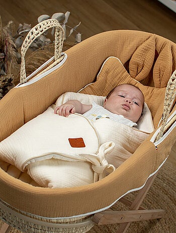 Cestillo para bebé con colchón, funda y sábana ajustable, jeanne | SEVIRA KIDS