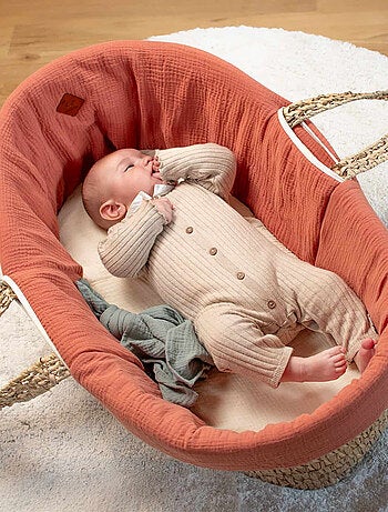 Cestillo para bebé con colchón, funda y sábana ajustable, jeanne | SEVIRA KIDS