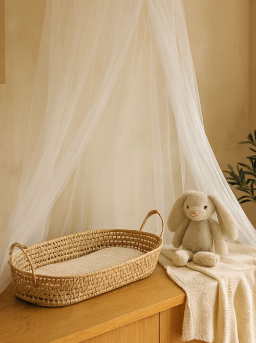 Cesto cambiador ovalado de mimbre - Kiabi