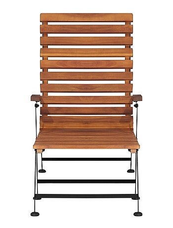 Chaise longue de exterior de acacia