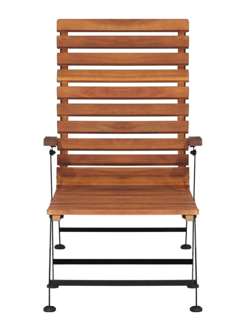 Chaise longue de exterior de acacia - Kiabi