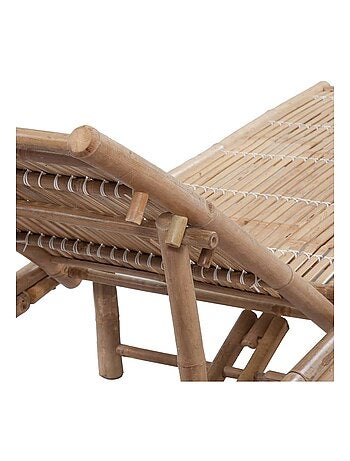 Chaise longue exterior de bambú