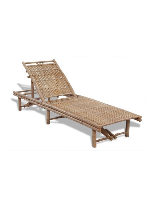 Chaise longue exterior de bambú - Kiabi