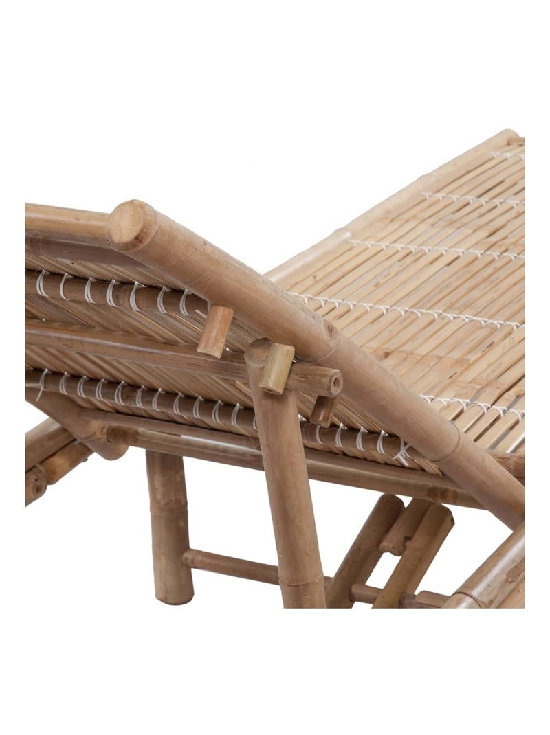 Chaise longue exterior de bambú Marrón claro - Kiabi