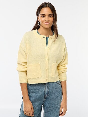 Chaleco abotonado con 2 bolsillos de parche