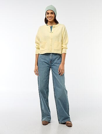 Chaleco abotonado con 2 bolsillos de parche