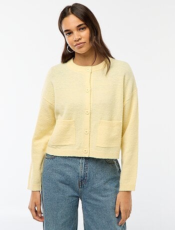 Chaleco abotonado con 2 bolsillos de parche