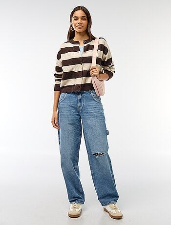 Chaleco abotonado con 2 bolsillos de parche