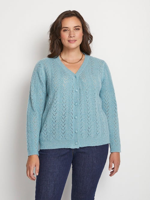 Chaleco abotonado con fibras recicladas - Afibel - Kiabi