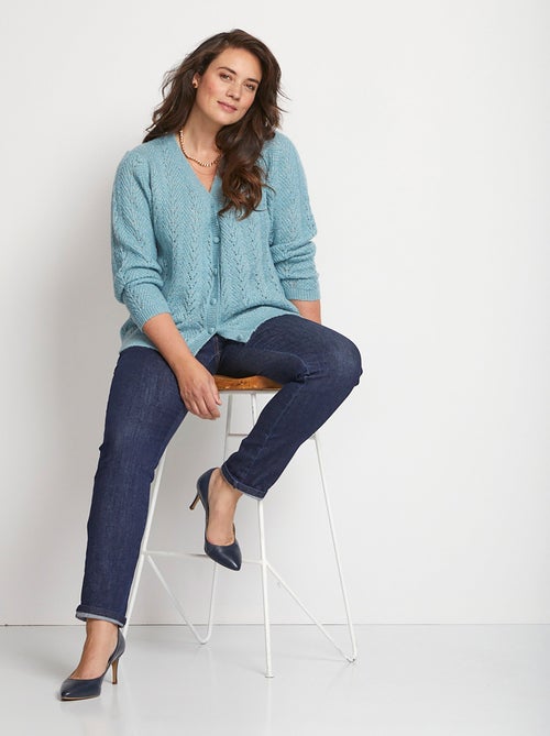 Chaleco abotonado con fibras recicladas - Afibel - Kiabi