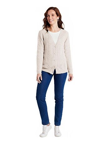 Chaleco abotonado con fibras recicladas - Afibel