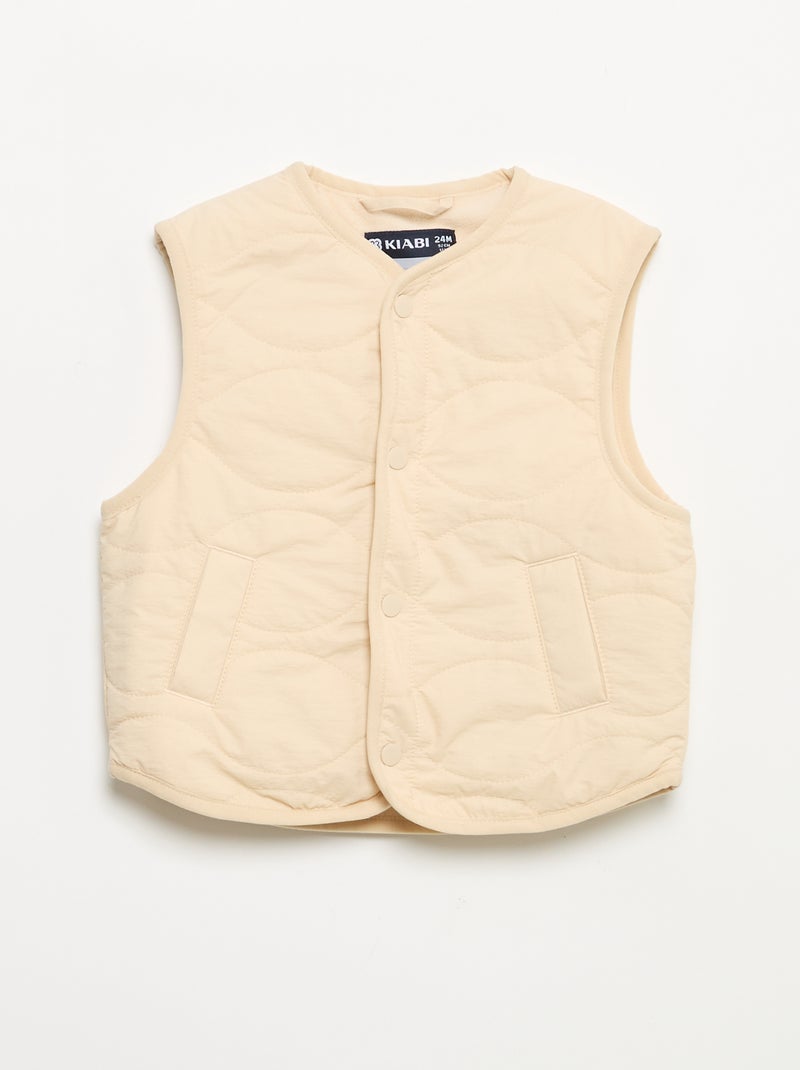 Chaleco acolchado Beige - Kiabi