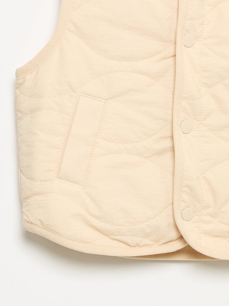Chaleco acolchado Beige - Kiabi