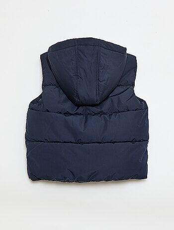 Chaleco acolchado sin mangas con capucha