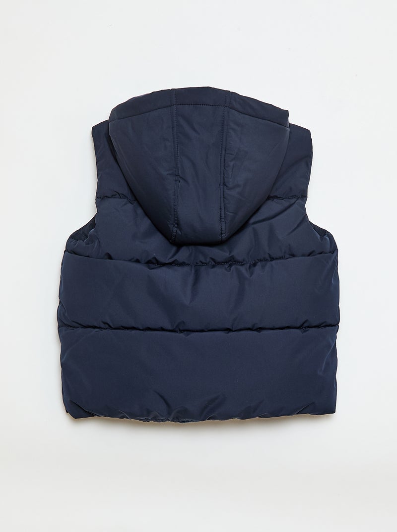 Chaleco acolchado con capucha Azul - Kiabi