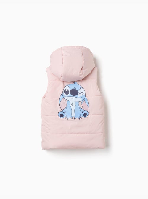 Chaleco acolchado con capucha con estampados de stitch - Kiabi