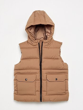 Chaleco acolchado con capucha