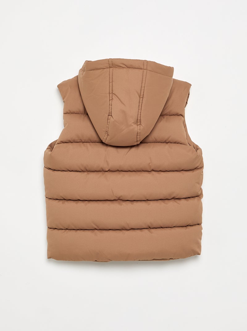 Chaleco acolchado con capucha Marron - Kiabi