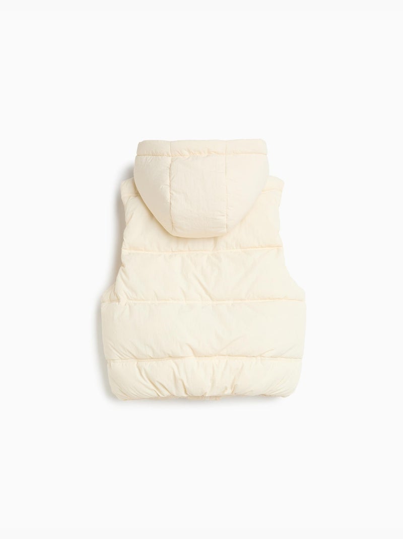 Chaleco acolchado con capucha, mo fashion Beige - Kiabi