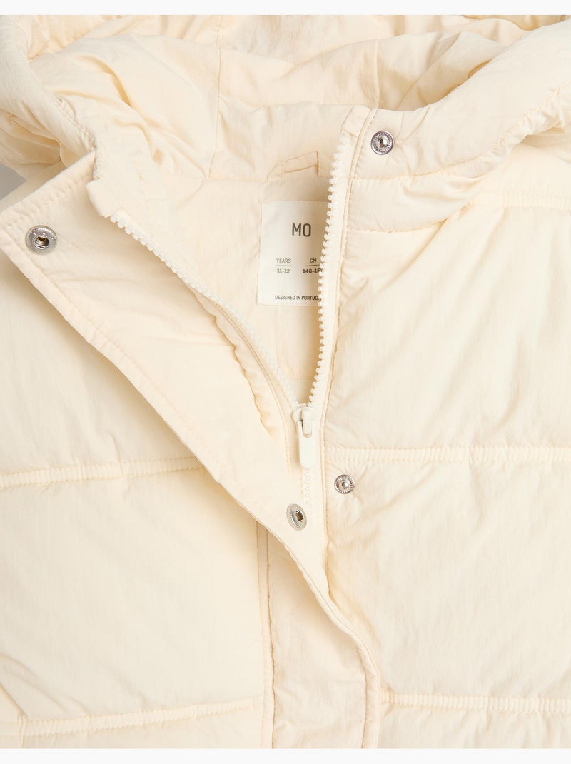 Chaleco acolchado con capucha, mo fashion Beige - Kiabi
