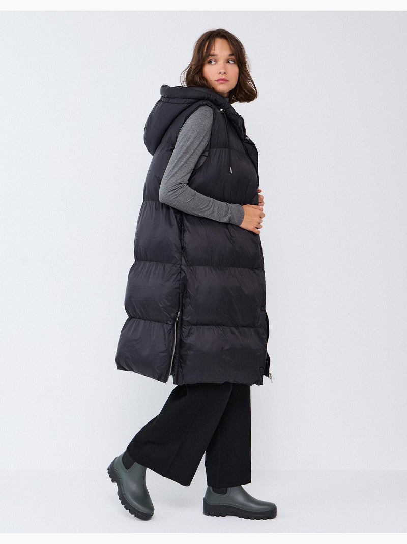 Chaleco acolchado con capucha, mo fashion Negro - Kiabi